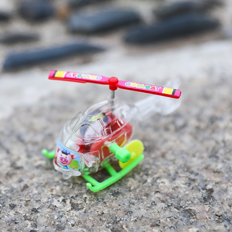 Wind-up Airplane Creative Wind-up Wind-up Toy Transparent Mini Airplane Children's Educational Stall Toy