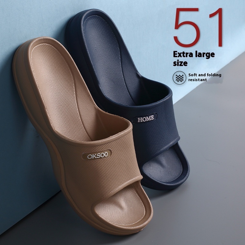 Extra Large Size Eva Slippers Men's Summer Bathroom Non-slip Indoor And Outdoor Wear Sandals Large Size Home