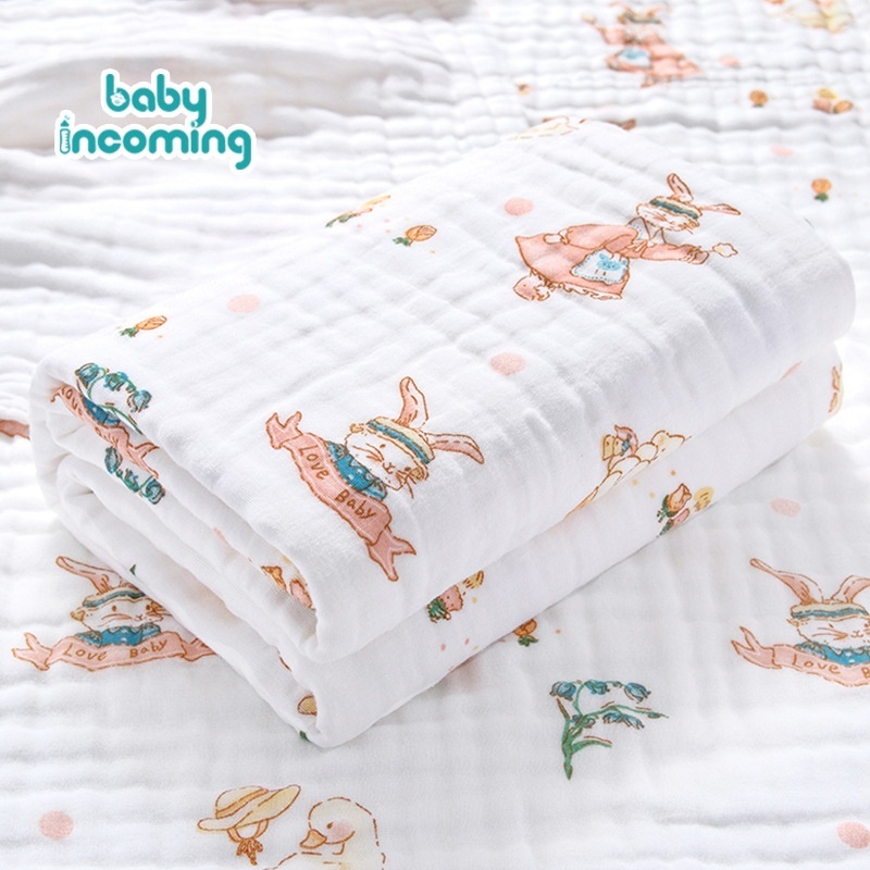 High-density Six-layer Cotton Gauze Bath Towel Children's Summer Quiltborn Quilt Single A-type Baby Blanket Cartoon Cover Blanket