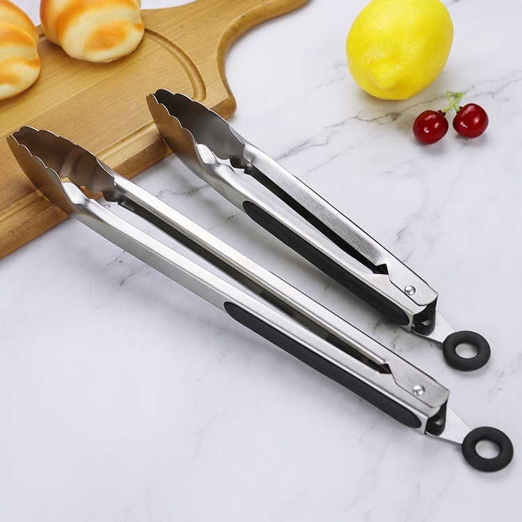 Stainless Steel Food Clip Outdoor9 Inch12 Inch With Rubber Handle Stainless Steel Food Clip Barbecue Clip Bread Clip