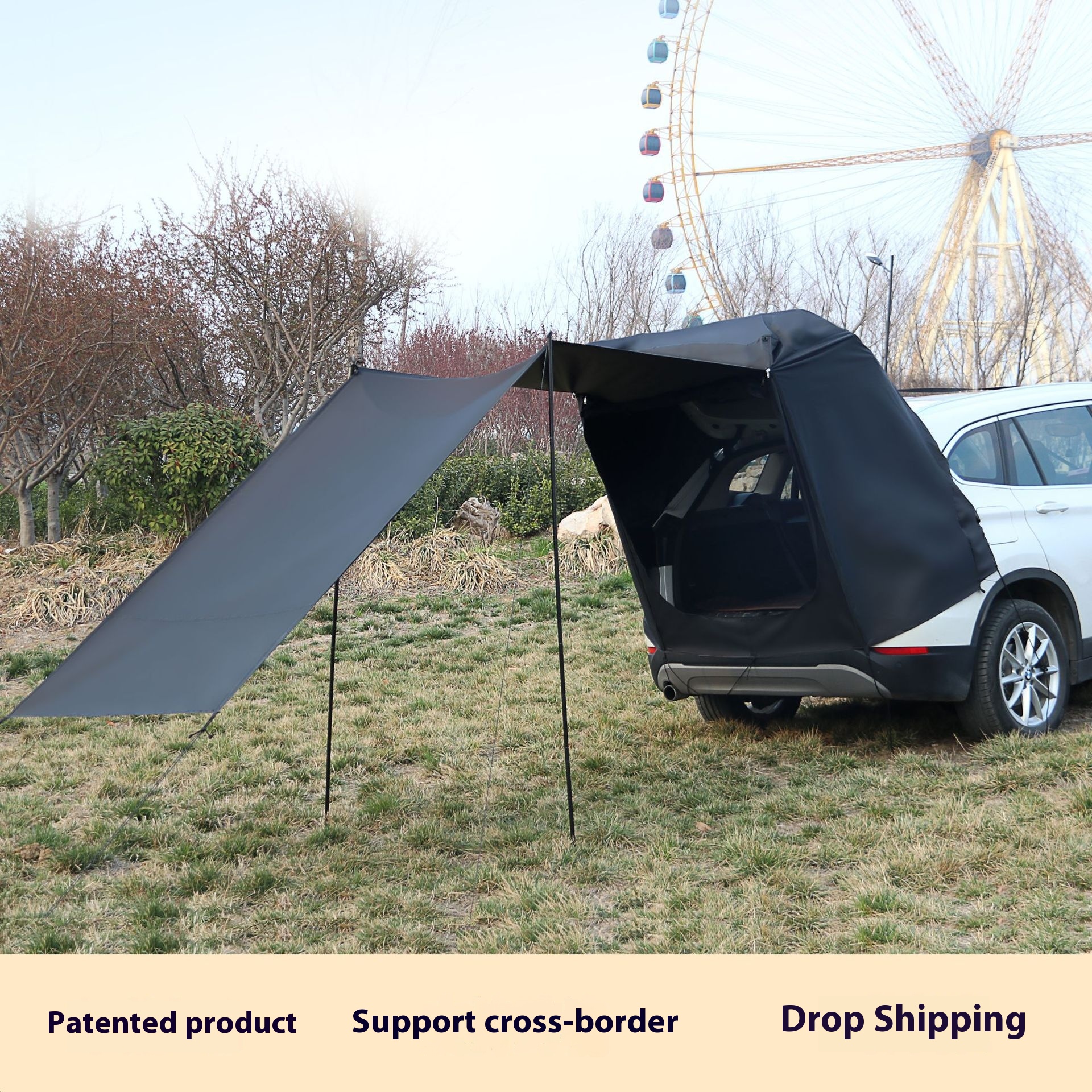 SUVSelf-driving Car Tent Camping Trunk Side Extension Tent Car Rear Tent Large Canopy