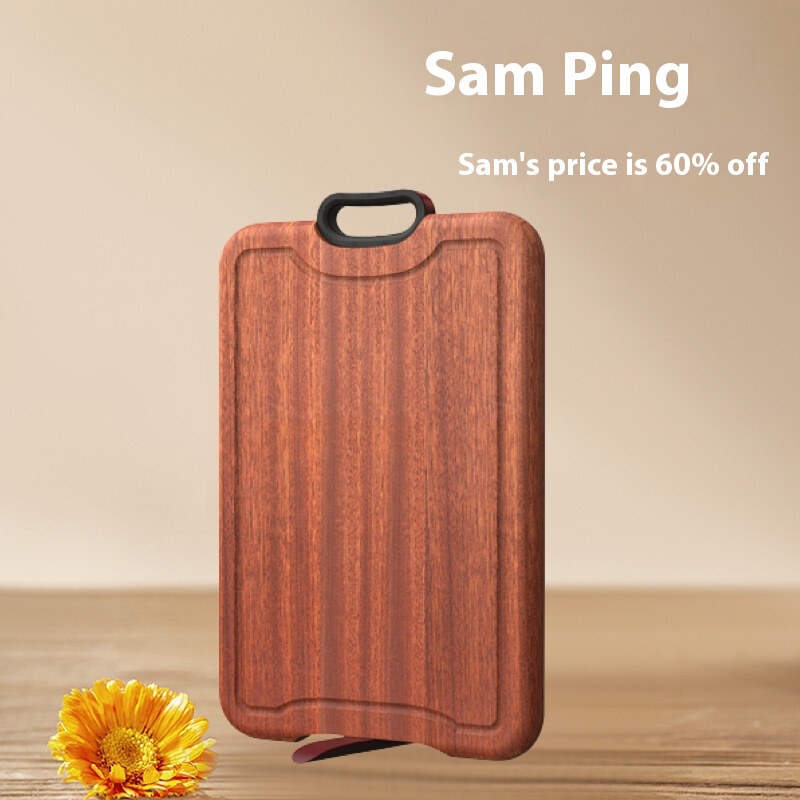 Dechang Ebony Chopping Board Solid Wood Chopping Board Can Stand Cutting Board Mildew-proof Antibacterial Household Chopping Board Sticky Board03