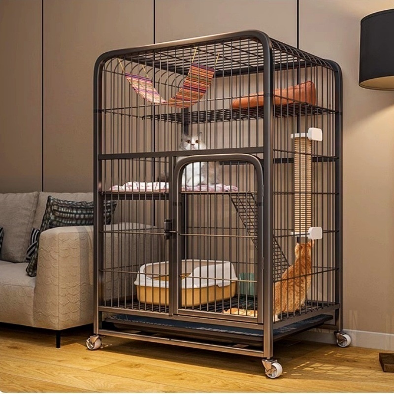 Cat Cage Household Indoor Super Large Free Space Cat Villa Toilet Integrated Cat Castle Cat Cage Cat Climbing Shelf House