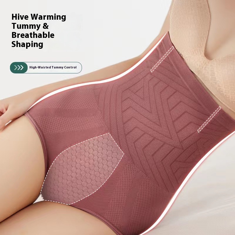 High Waist Hip-lifting And Abdominal Pants For Postpartum Belly-closing Strong Body-shaping Pants Women's Large Size Belted Waist-shaping Body-shaping Briefs