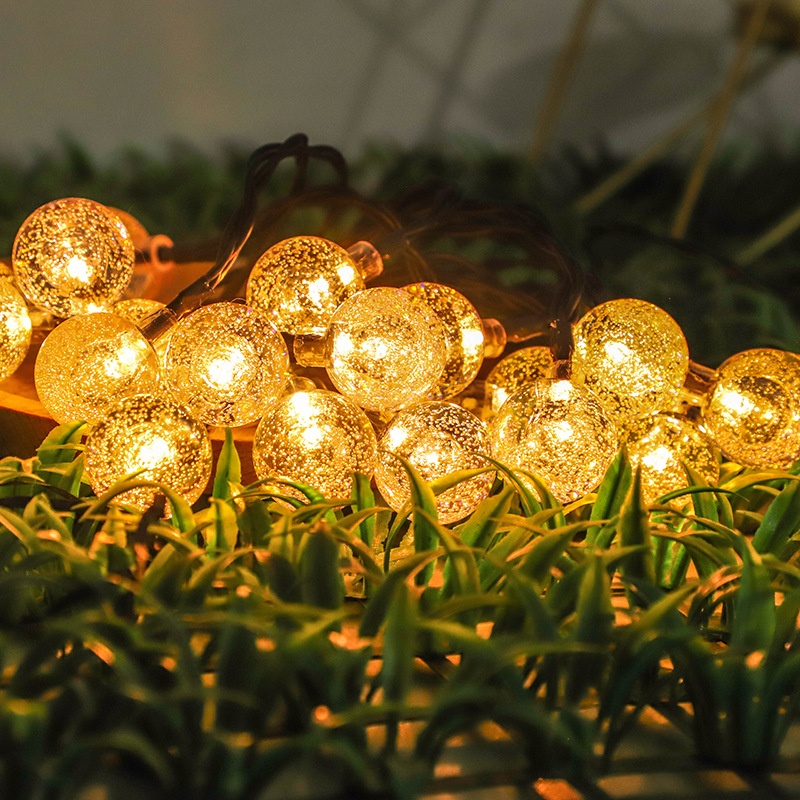 Customizable Solar L E D Water Drop Holiday Decoration Outdoor Colored Lights Ball Light String Garden Waterproof Lights - 4