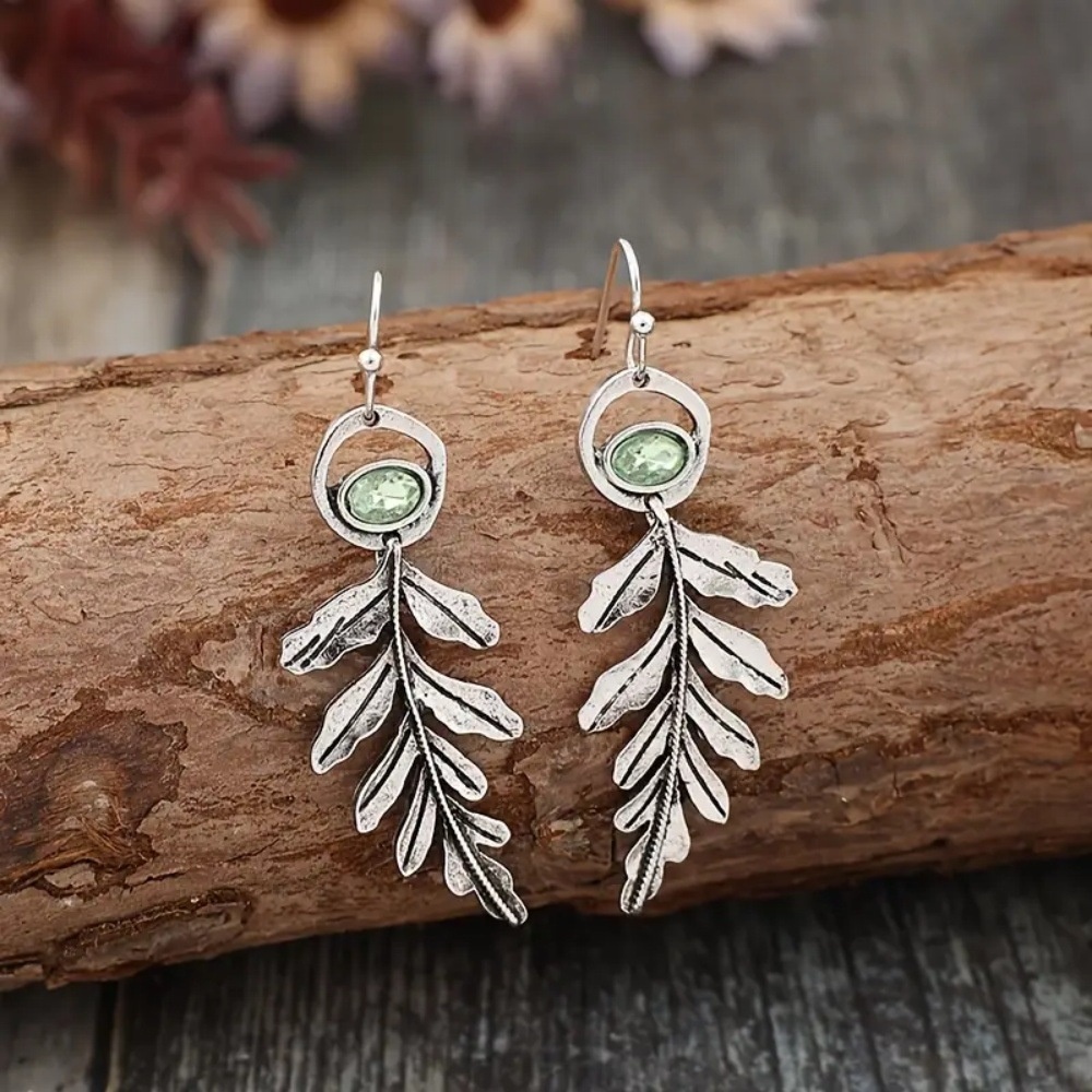 Retro Bohemian Style Leaf Shape Alloy Women's Earrings Fashion Retro Women