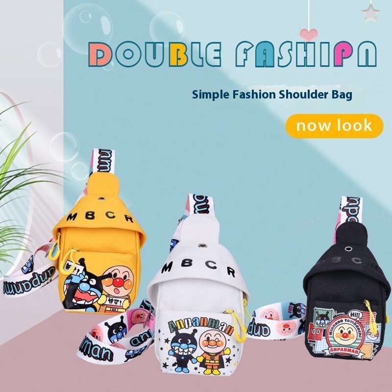 Foreign Trade Kids Graffiti Small Backpack Cute Coin Shoulder Bag Children's Anpanman Cartoon Chest Bag
