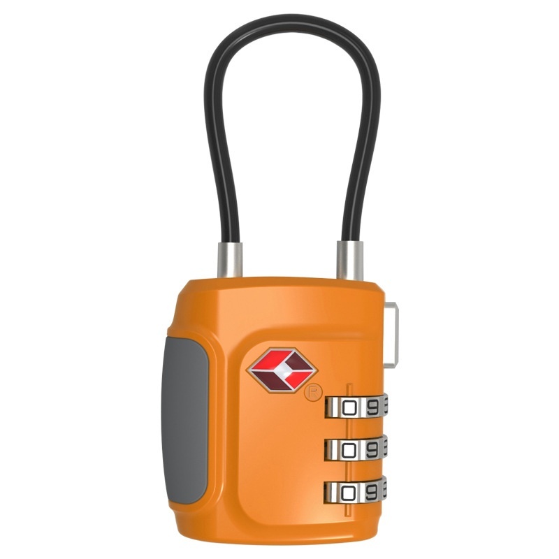 Customs Code Padlock Travel Luggage TSA007 Wire Rope Zinc Alloy Office Bicycle Drawer Lock