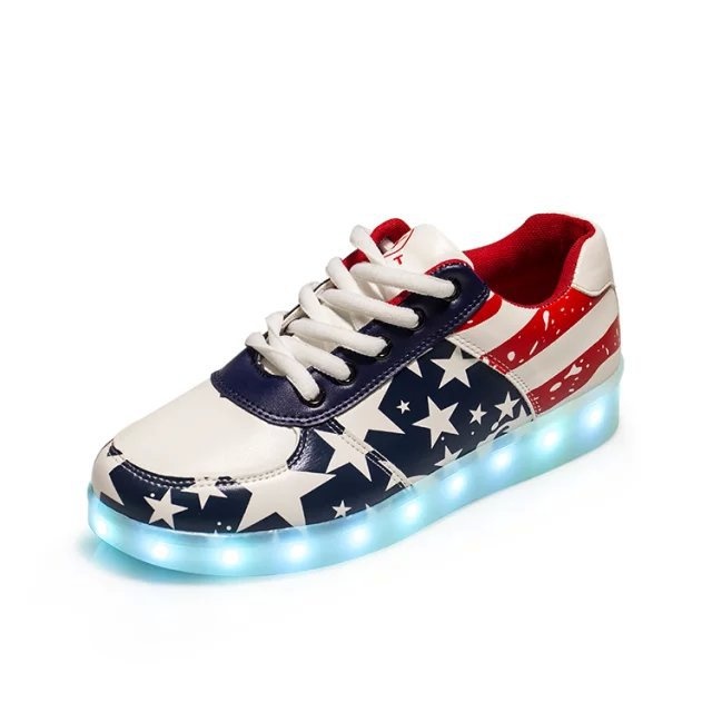 Colorful Luminous Shoes Glow-in-the-dark Shoes Lovers LEDLights Men's And Women's Board Shoes