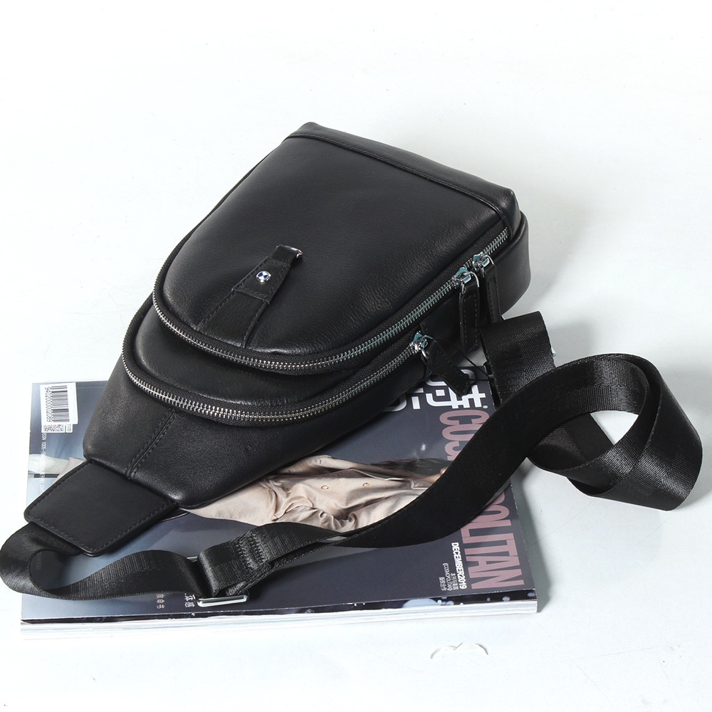 Genuine Leather Men's Chest Bag Fashion Casual Men's Messenger Bag First Layer Cowhide Business Commuting Shoulder Bag