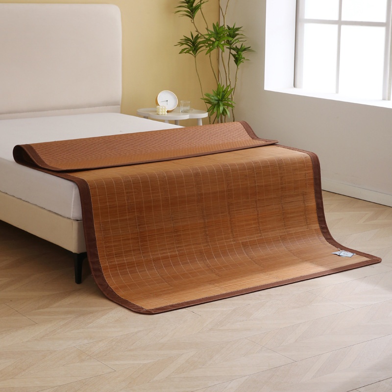 Straight Bamboo Mat Carbonized Double-sided Mat1.8 Double Seat Dormitory Single Mat