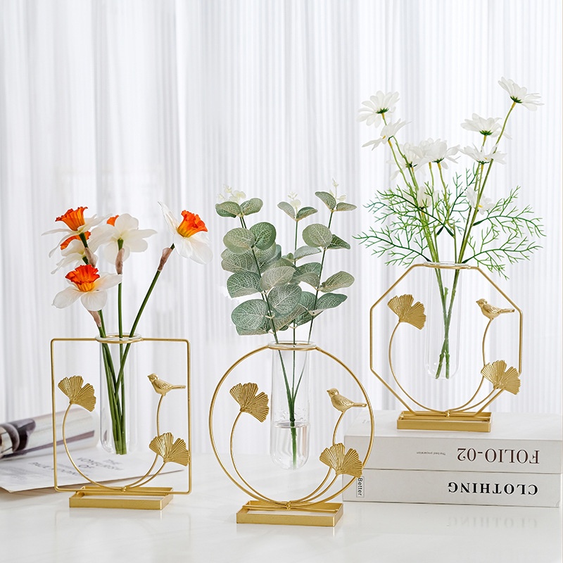 Creative Home Decorations Living Room Desktop Flower Arrangement Ornaments Dining Table Artificial Flowers Simulation Flower Vase High-end