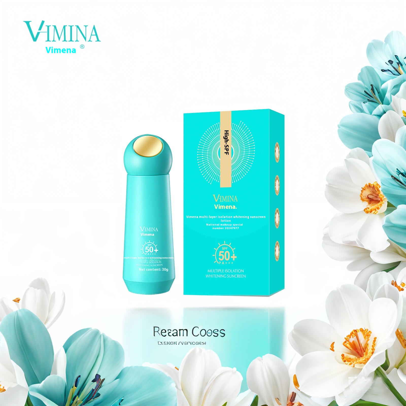 Vermeer Summer Refreshing Waterproof Sweat-proof Sun Protection UV Protection Multiple Isolation Whitening Sunscreen SPF50