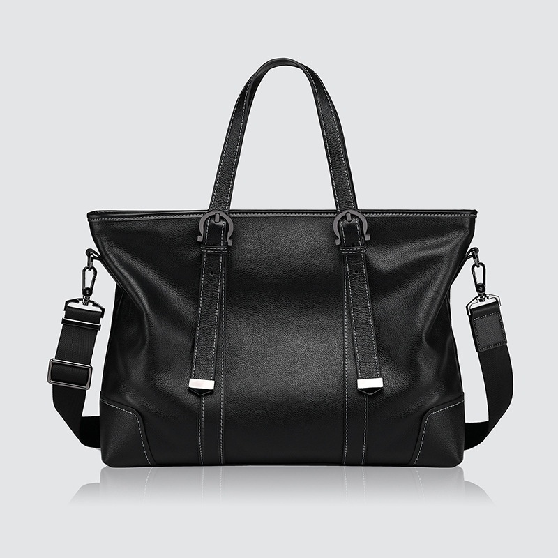 Shihua Eden Business Leather Hand-held Casual Briefcase Men's Shoulder Messenger Handbag One Piece Drop Shipping