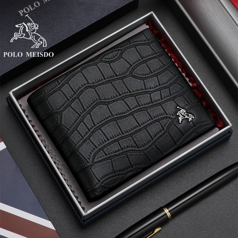 Men's Wallet Short Leather Wallet Father's Day