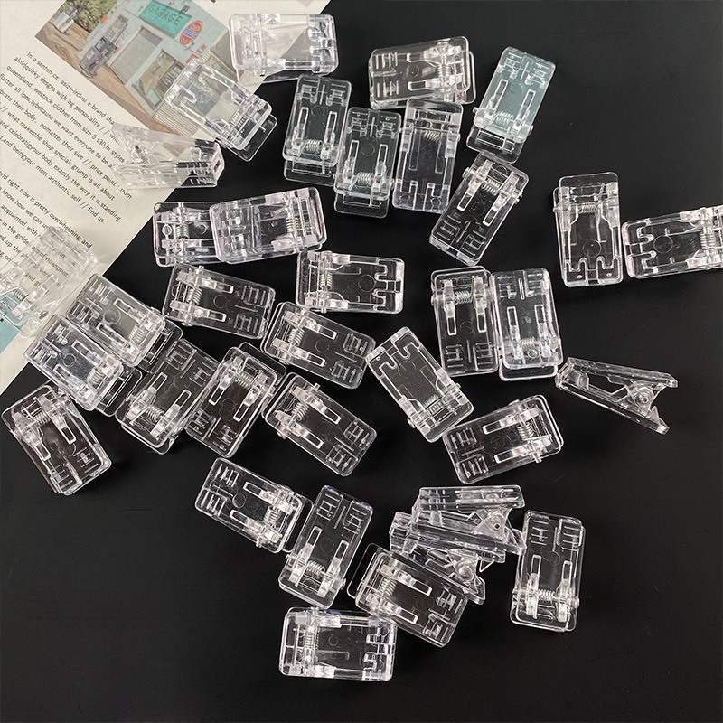 Acrylic Transparent Clip Small Fresh DIYPlastic Clip Sealing Clip Bill Account Clip Round Hole Storage Clip