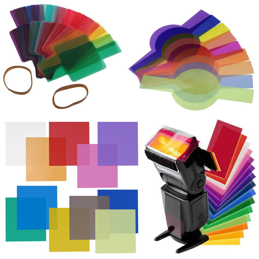 Camera Flash20 Colors12 Colors30 C M8 Color Film Set20 Color Filters Color Temperature Film Storage Bag Color Film Bag