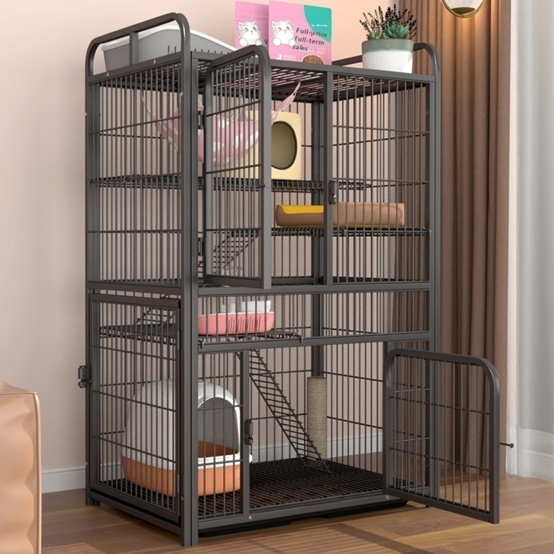 Cat Cage Super Large Free Space Cat Cage Villa Three-layer Household Cat House Cat House Cat Cabinet Cat Nest Cat Climbing Rack