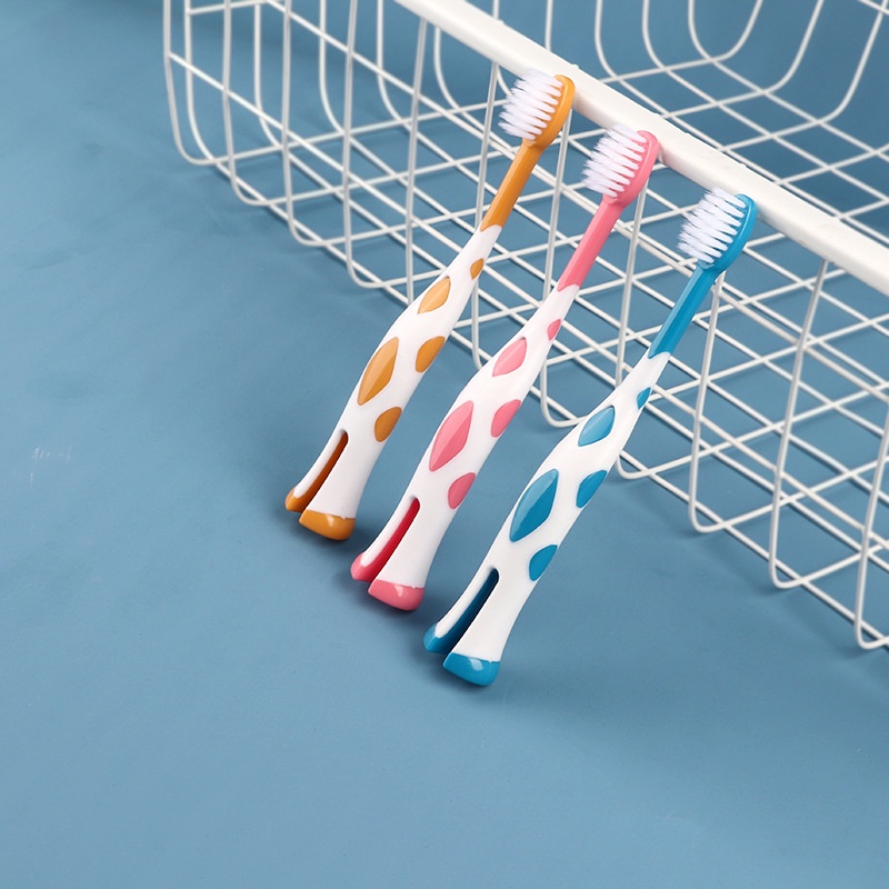 RAOYILittle Deer Children's Toothbrush3 Pack2-5 Years Old Cartoon Infant Baby Soft Bristle Toothbrush