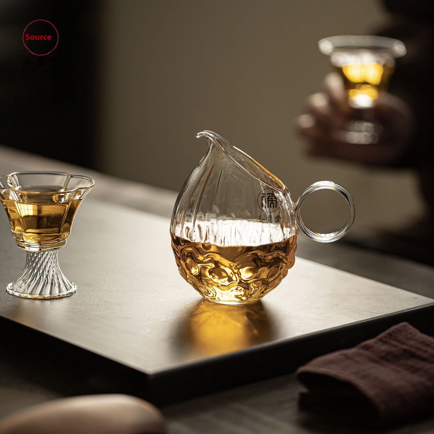 Handmade Glass Fair Cup, Heat-Resistant Glass Tea Cup, Classy Tea Divider, Chinese Style Fair Cup, Tea Ceremony Accessories