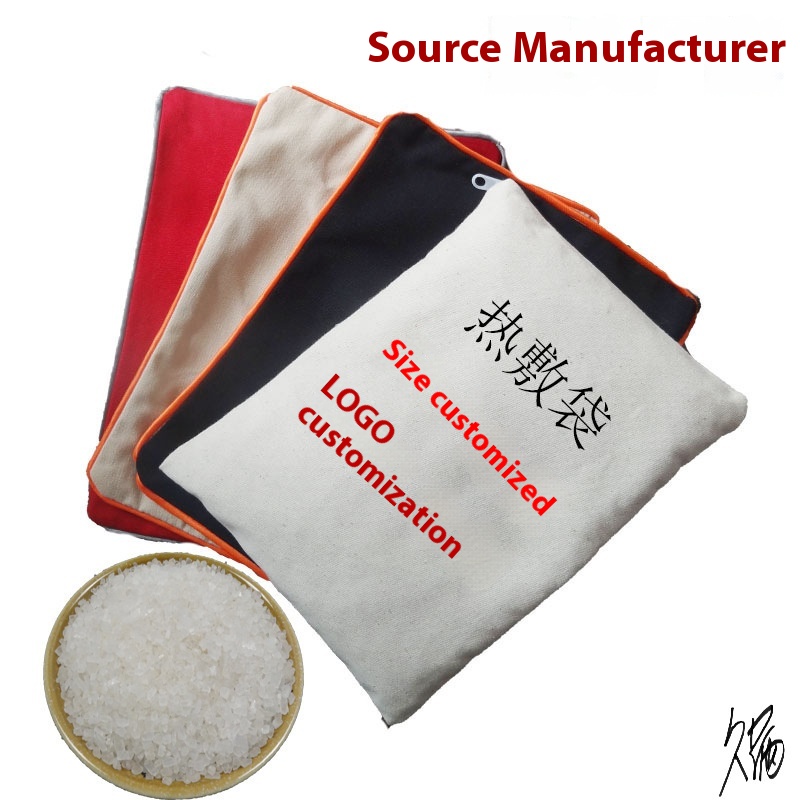Salt Compress Bag Heating Hot Compress Massage Health Care Bag Canvas Bag Mugwort Coarse Salt Bag Thickened Bag
