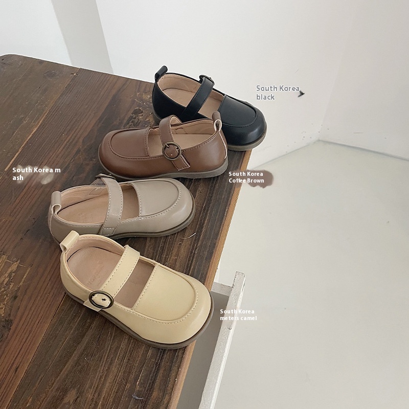 Spring Children's Leather Shoes Korean Kindergarten Indoor Shoes College Style Baby Shoes1606