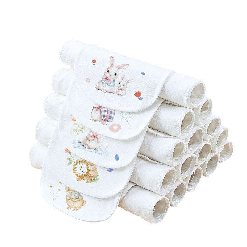 Children's Pure Cotton Sweat-Absorbent Towel Type A Kindergarten Large Size Small Month-Old Baby Baby Han Towel Cotton Pad Back Sweat Towel