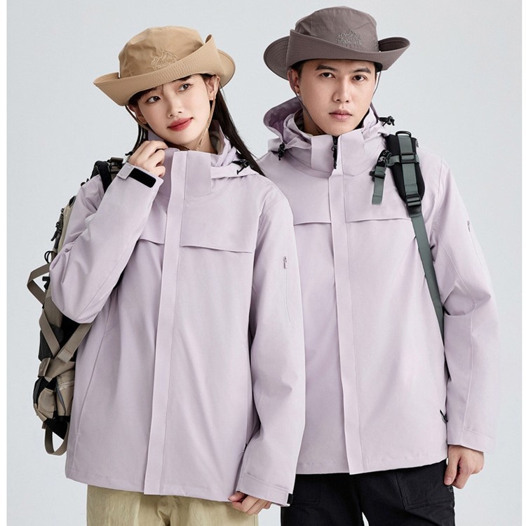 Three-in-one Jacket For Men And Women GB/Autumn And Winter Outdoor Windproof And Waterproof Mountaineering Clothing For Traveling To Tibet