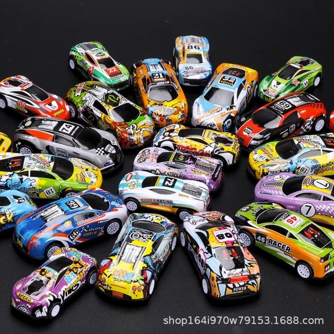 Children's Alloy Car Pull Back Car Toy Boy Simulation Racing Model Suit Mini Toy Car Car