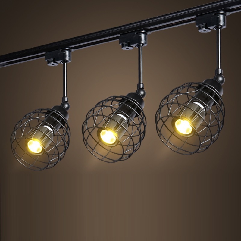 Retro Industrial Style Restaurant Cafe Bar Loft Clothing Store Ceiling Long Pole Light L E D Track Light