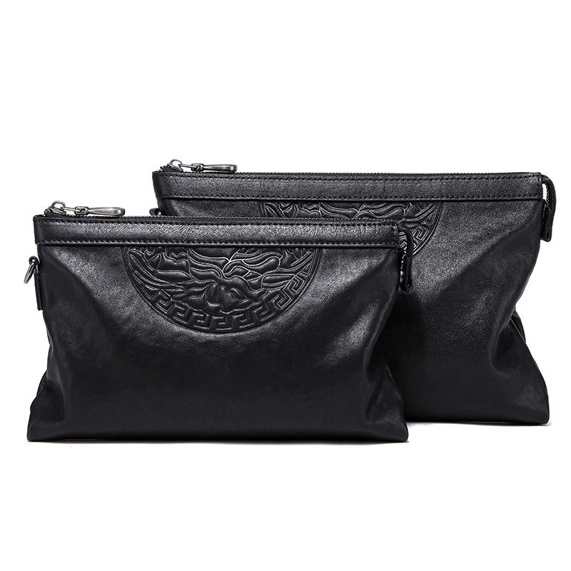 Genuine Leather Men's Bag Business Casual Men's Cowhide Hand-held Envelope Bag Fashionable Large-capacity Clutch Bag Men's Clip Bag
