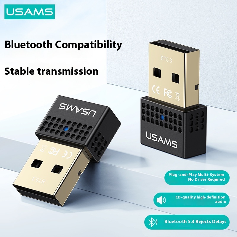 USAMSUSBBluetooth Adapter5.3 Computer Desktop Headset Speaker Mouse Keyboard Wireless Receiver Transmitter5.1