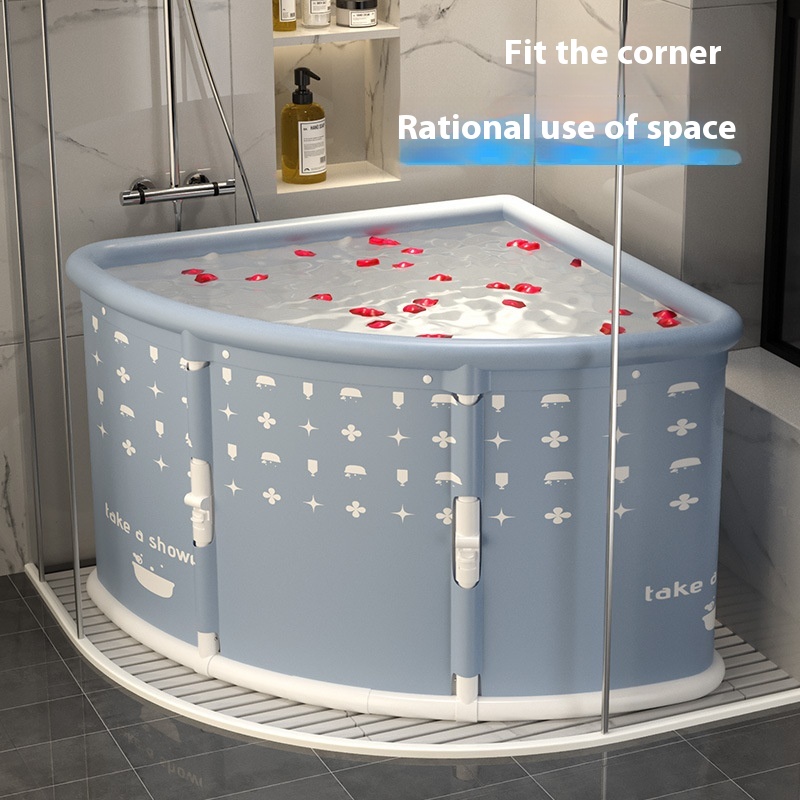 Home One-button Foldingtallation-free Bathtub For Adults,Portable One-second Folding Children's Triangular Bathtub