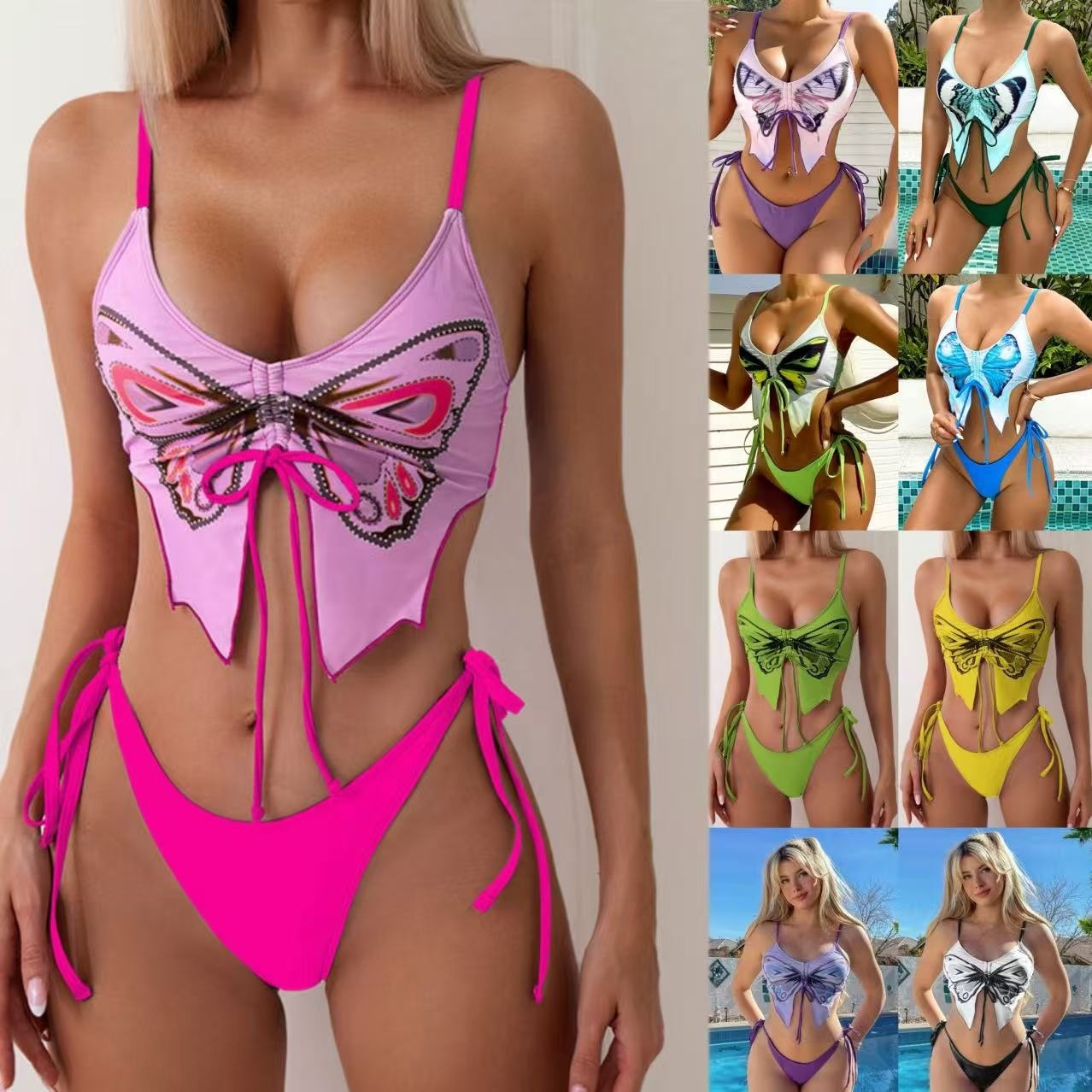 European And American Bow Style Split Bikini Bikini Sexy Swimsuit Foreign Trade