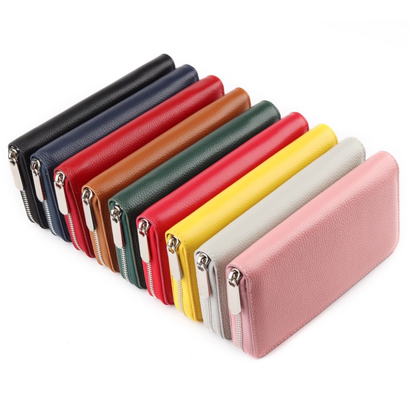 Japan And Asia Leather Women's Long Wallet Men's Leather Long Clutch Wallet A Generation Of Hair