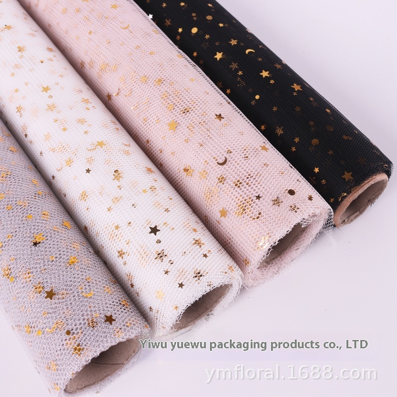 Flower Packaging Yarn Net Yarn Star Moon Yarn Fairy Yarn Lollipop Bouquet Diy Material Flower Shop Flower Packaging With Yarn