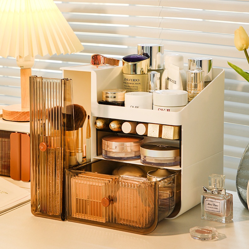 Strictly Selected Taobao Channel Exclusive Light Luxury Style Cosmetics Storage Rack Lipstick Storage Box Desktop Cosmetics Storage Box