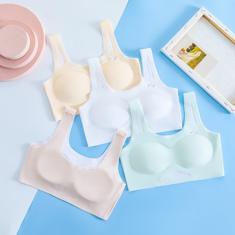 Ice Silk Seamless Girls Underwear Girls Developmental Children's Vests Adolescent High School Students Teenage Student Bras