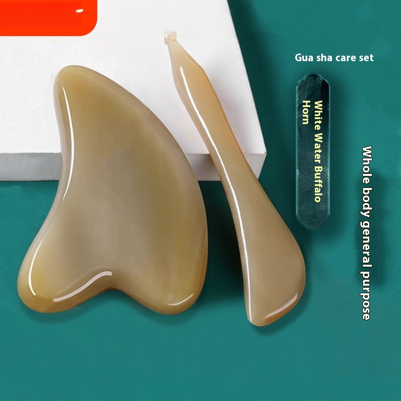 Bull Horn Scraping Board Facial Eye Muscle Bar Body Universal Scraping Scraper Face Tool