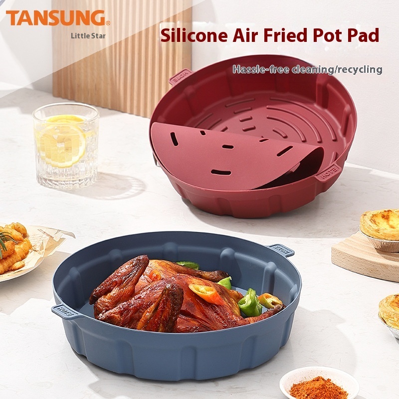 Air Fryer Mat Silicone Baking Tray Multifunctional Silicone Barbecue Mat High Temperature Resistant Repeatable
