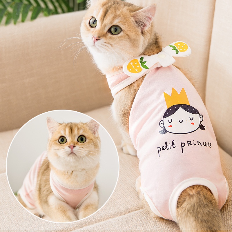 Cat Sterilization Clothes Female Cat Surgical Clothes Autumn And Winter Clothes Weaning Thin Style Postoperative Anti-licking Blue Cat Anti-bite Dog Clothes