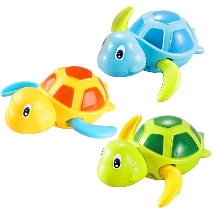 Children's Cartoon Chain Swimming Little Turtle Baby Bathroom Bathing Water Play Clockwork Small Toy