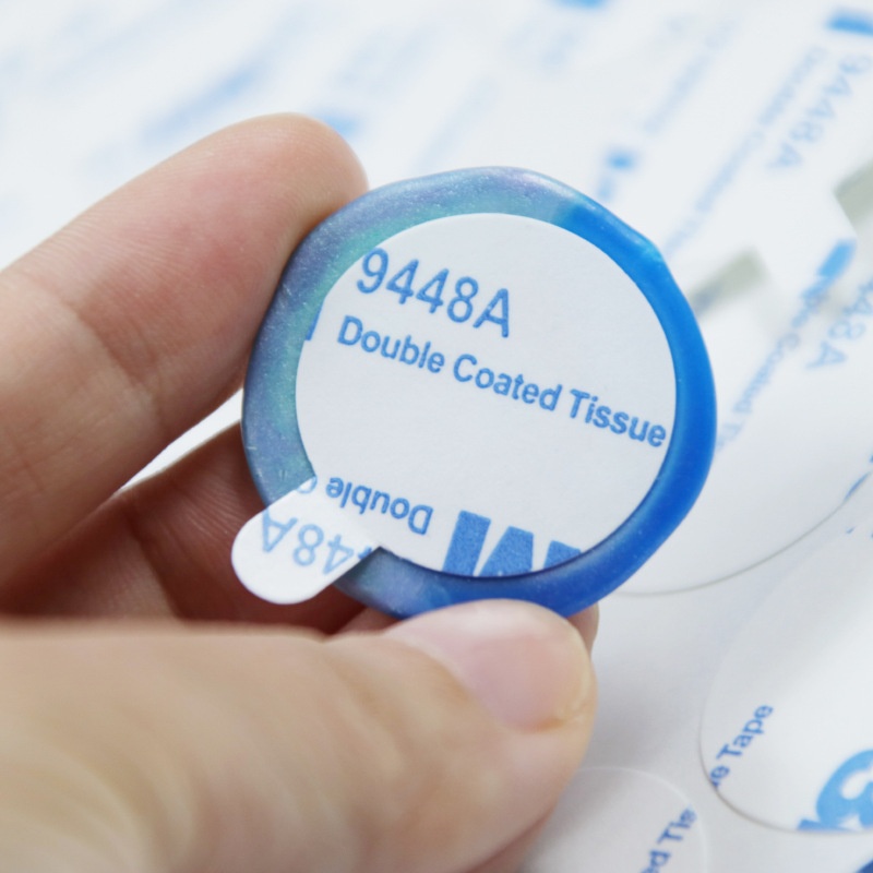 Wax Wax Label With Ears Double-sided Adhesive Office Supplies Plastic Glass Tile Round Easy To Tear Double-sided Adhesive Sticker