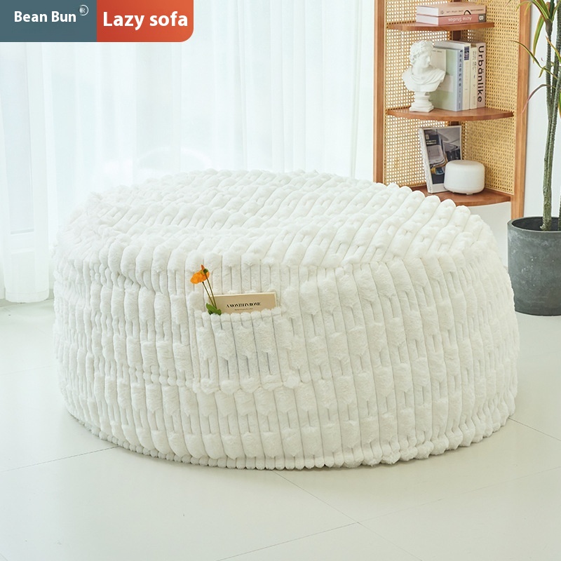 Striped Rabbit Plush Lazy Sofa Bean Bag Sponge Particles Can Be Compressed,Disassembled And Washed,And Can Be.