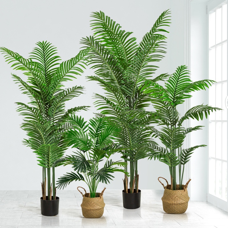 Home Furnishings Areca Palm Simulation Nordic Style Plant Fake Green Plant Potted Floor Indoor Decoration Fake Tree