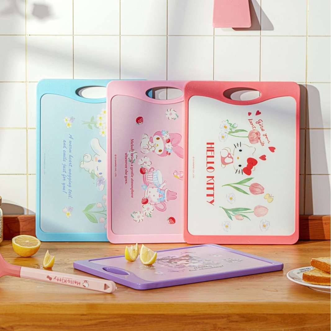 Sanrio Genuine Authorized Cartoon Kitchenware Stainless Steel Chopping Board Double-sided Food Supplement Chopping Board Kitchen Cutting Board