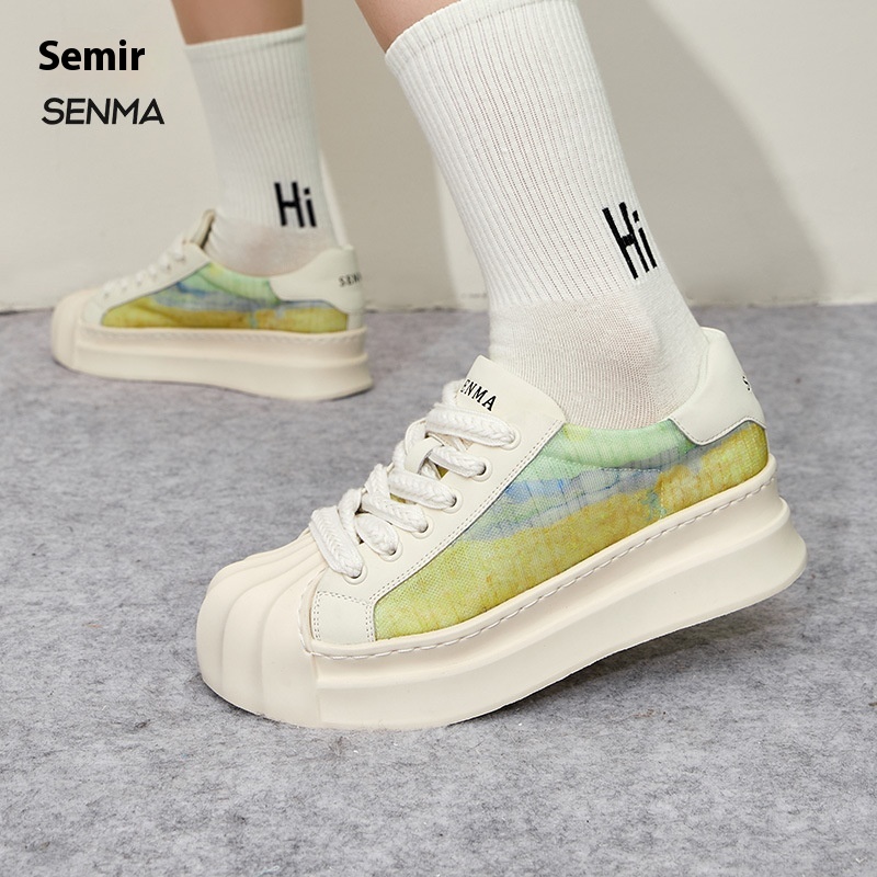 Semir Men's Shoes Summer Breathable Versatile Shell Toe Low-top Sneakers Women's Couple Sports Casual Shoes