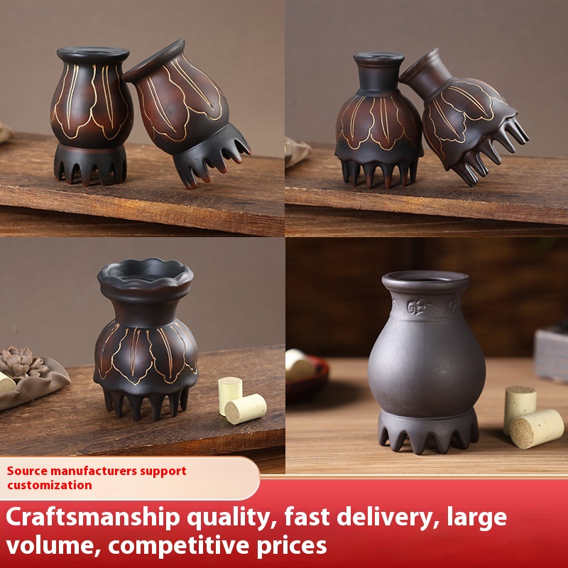 Stone Needle Head Moxibustion Moxibustion Jar Massage Head Household Scraping Head Therapy Jar Moxibustion Trument For Beauty Salons Stone Needle Moxibustion Jar