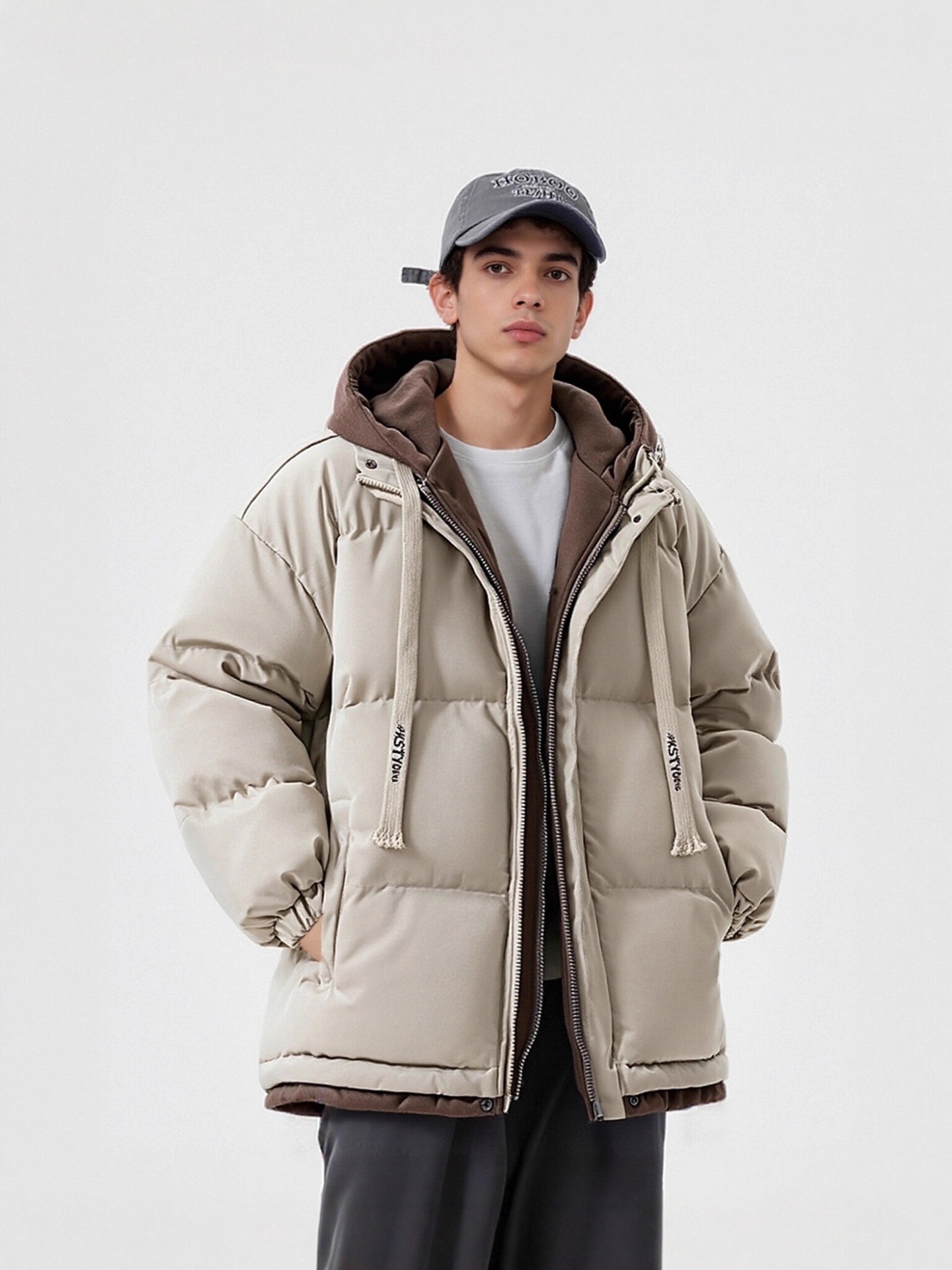 Cotton-padded Jacket For Men, Korean Style, Two-piece Youth Winter Coat, Thickened Cotton-padded Jacket In Multiple Colors