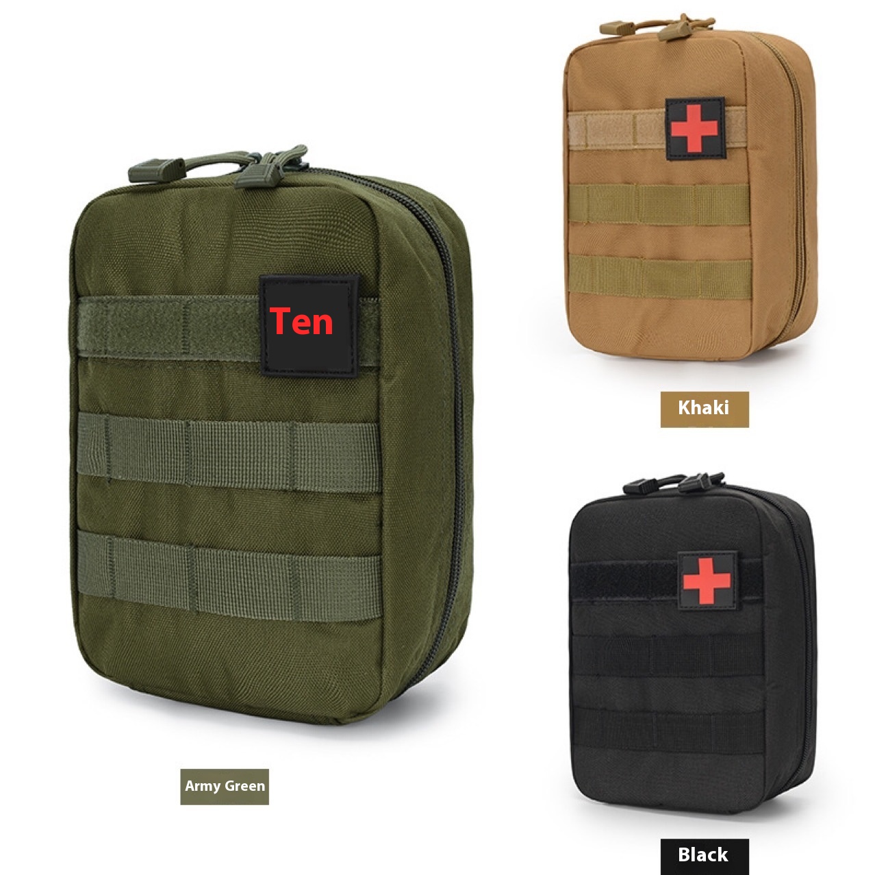 Outdoor Medical Kit Tactical Military Fan Multifunctional Nylon Waterproof Medical First Aid Kit Medicine Bag Field Survival Waist Bag